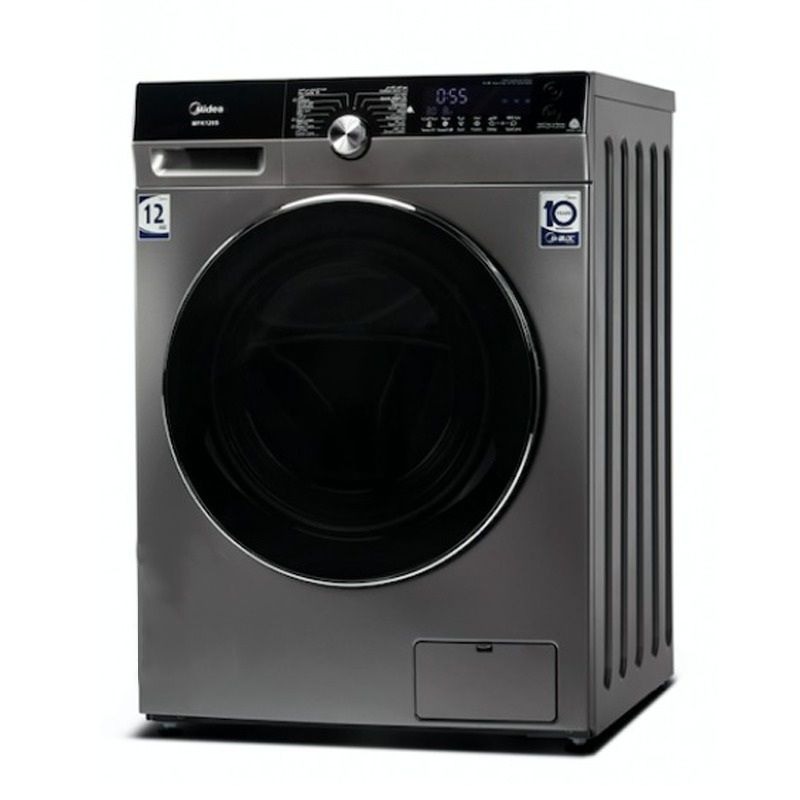 Midea Washing Machine Front load 12kg , Drying 8 kg 100 % ,16 Program, Steel - MFK1280WDS