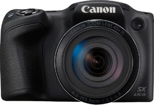 Canon PowerShot SX430 IS 20MP DSLR Camera – Black