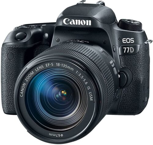 Canon EOS 77D 24.2MP DSLR Camera – Black