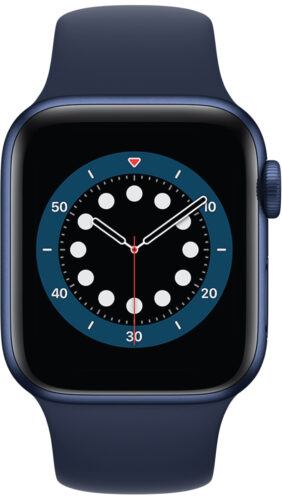 Apple Watch Series 6 44mm GPS Smart Watch – Blue Aluminum Case with Navy Sport Band