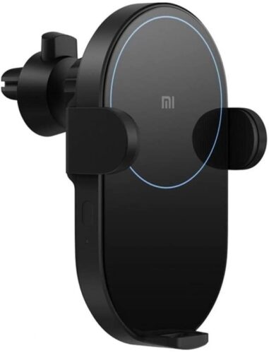 Xiaomi Mi 20W Max Qi Wireless Car Charger Inductive Electric Clamp Arm Double Heat Dissipation 2.5D Crystal Light Charging – Black