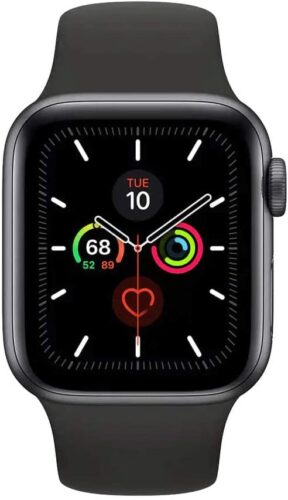 Apple Watch Series 5 40mm GPS Smart Watch – Space Grey Aluminum Case with Black Sport Band