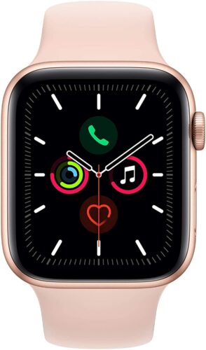 Apple Watch Series 5 40mm GPS Smart Watch – Gold Aluminum Case with Pink Sand Sport Band