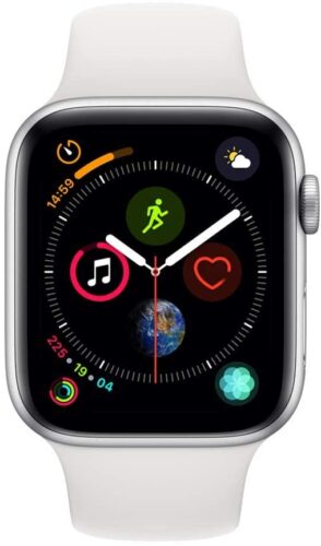 Apple Watch Series 4 40mm GPS Smart Watch – Silver Aluminum Case with White Sport Band